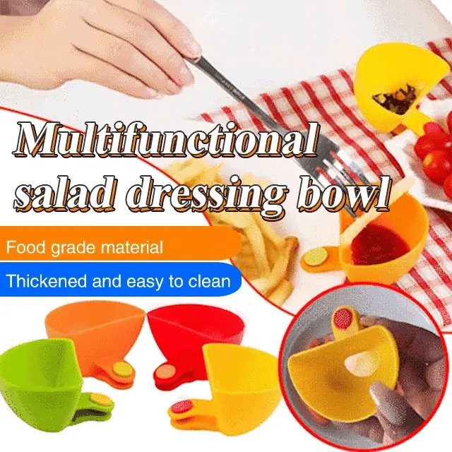 Multifunctional salad dressing bowl