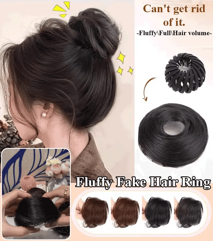 Bird nest bun head fluffy wig - Denna