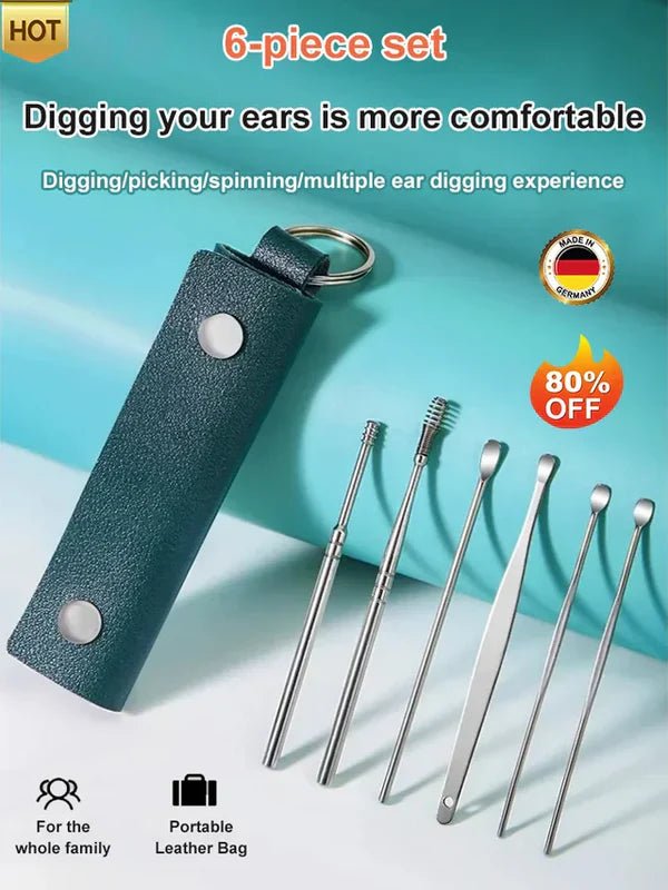Portable screw earpick 6-piece set - Denna