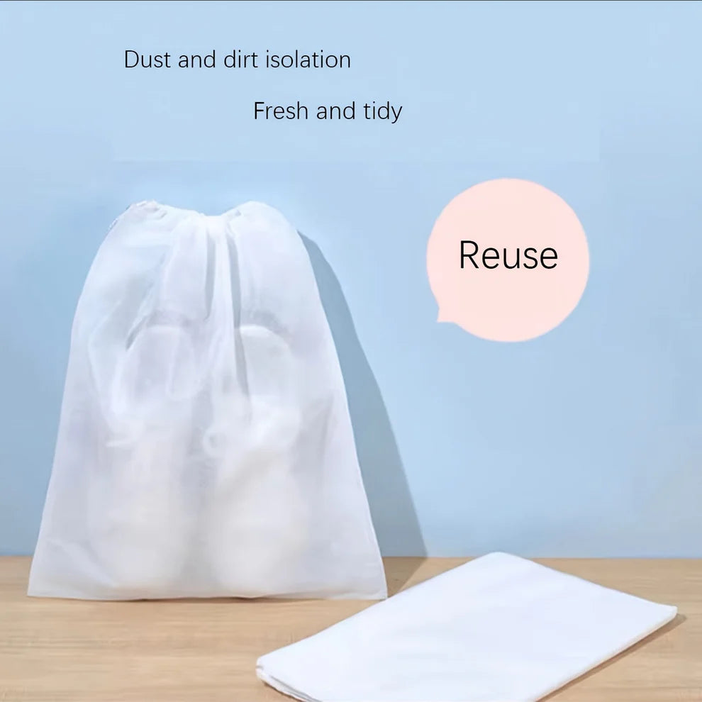 White Portable Shoes Dust Bag💖