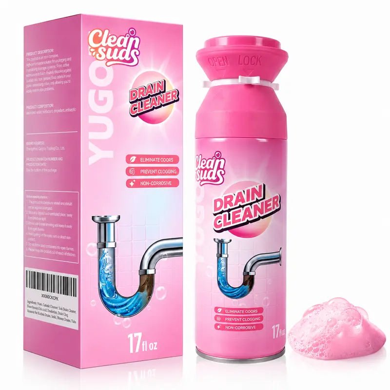 Foam Drain Cleaner - Drain clog Remover & Deodorizer & Cleaner for Kitchen Drains, Sinks, Shower Drains & Tubs - Denna