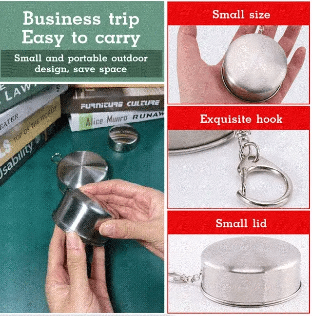 Stainless Steel Retractable Cup