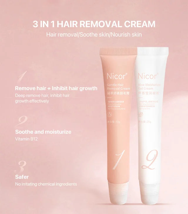 2-piece Hair Removal Cream and Soothing Essence