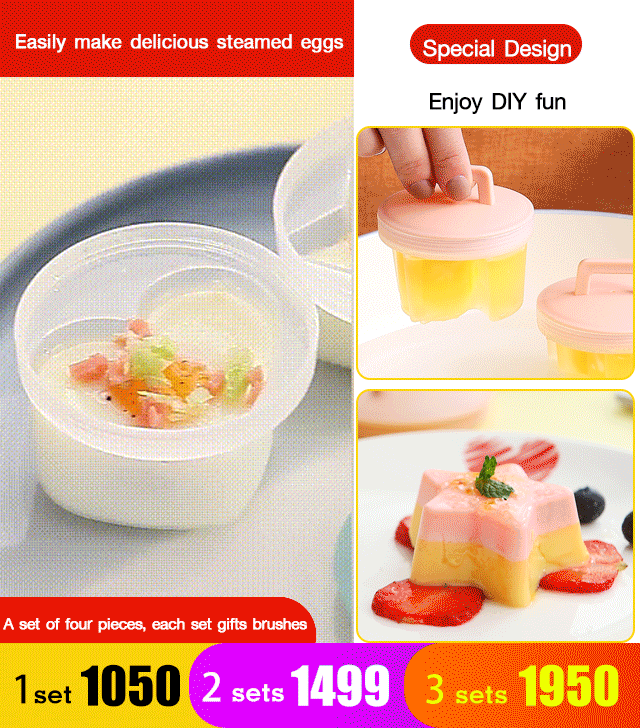 Non-stick cup cartoon pudding egg steamer mold