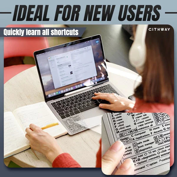 Universal Mac/Window OS Keyboard Shortcut Sticker