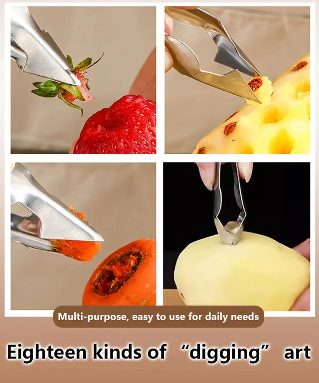 Multi-functional Fruit and Vegetable Stem Remover Clip
