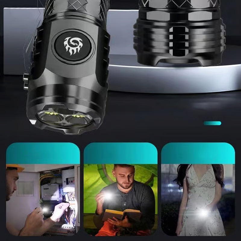 🔥Three-eyed monster mini flashlight