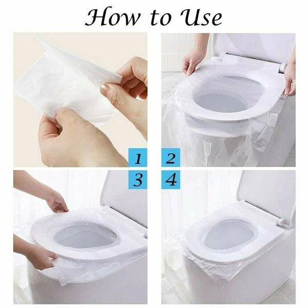 Biodegradable Disposable Plastic Toilet Seat Cover (24 Pcs/Set)