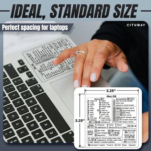 Universal Mac/Window OS Keyboard Shortcut Sticker - Denna