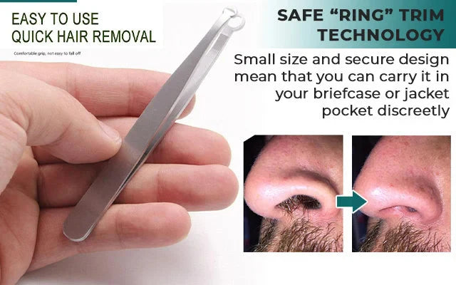 Multifunction Round-tipped Nose Hair Trimming Tweezers
