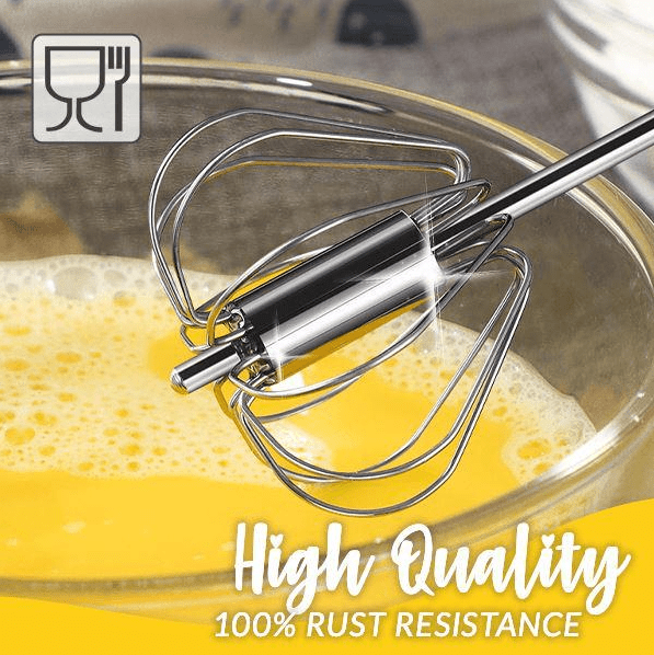 ✨Hot Sale🔥Kicthen Stainless Steel Semi Automatic Whisk - Denna