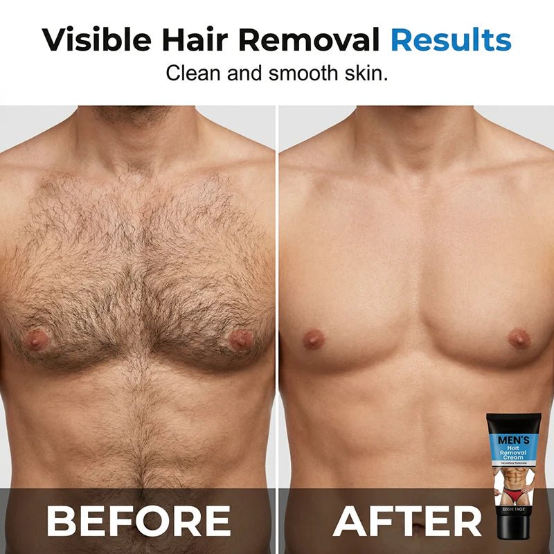 🎁2026 New Arrivals 50% OFF💥💨 Men's Gentle Hair Removal Cream – No Razor, No Pain, No Irritation | Smooth in 5 Mins ⏱️✨ - Denna