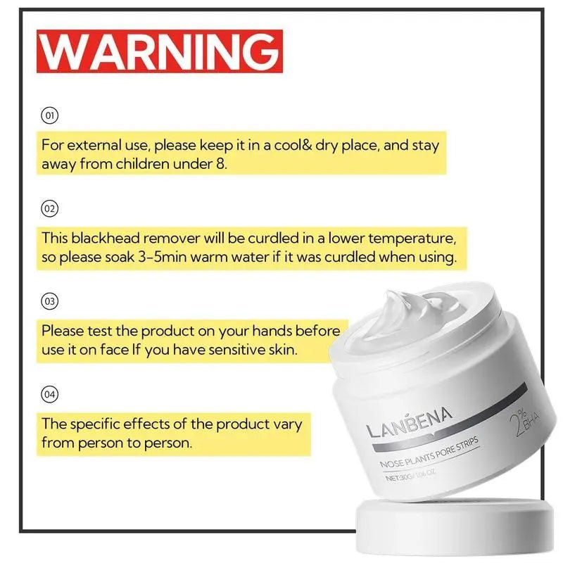LANBENA Blackhead Remover Peel Off Mask V2.0 with 60 Sheets Paper Strip - Denna