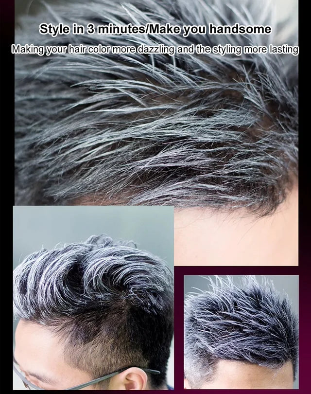 Temporary hair colouring and styling clay