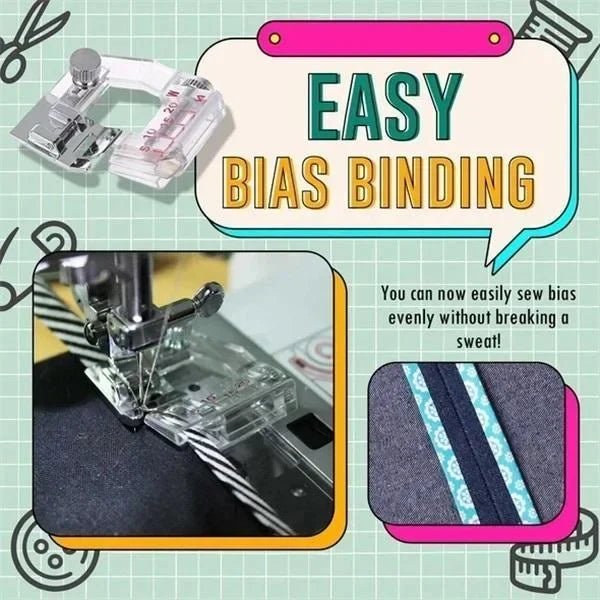 Adjustable Bias Tape Binding Foot - Denna