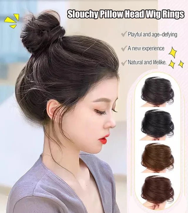 Elastic Straight Hair Bun Ring - Denna