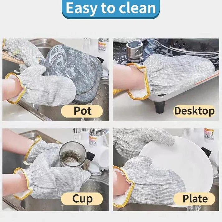 Reusable Steel Wire Dishwashing Gloves🧤 - Denna