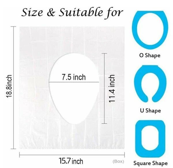 Biodegradable Disposable Plastic Toilet Seat Cover (24 Pcs/Set) - Denna
