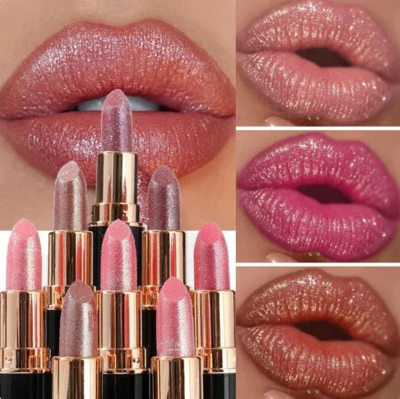 Diamond Lip Gloss Glitter Lipstick Waterproof - Denna