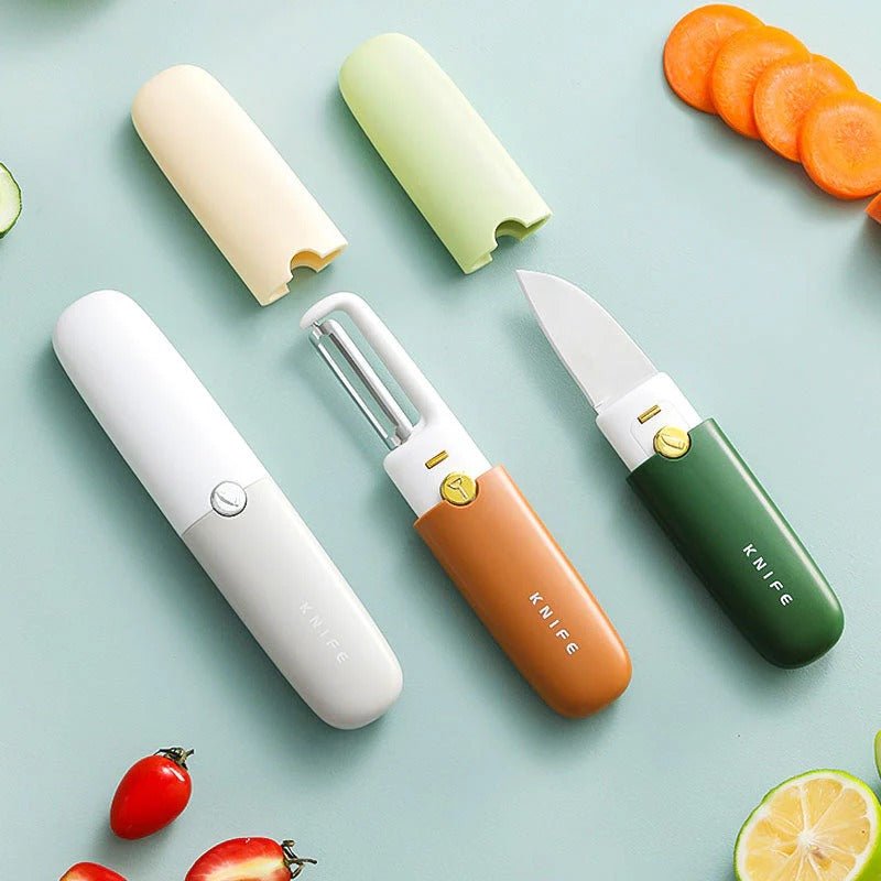 🔥Limited Time Offer🔥 - Portable Compact 2-in-1 Fruit Knife and Peeler - Denna