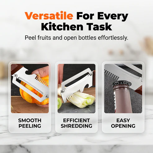 🎁3-in-1 Scallion Shredder & Peeler Kitchen Tool