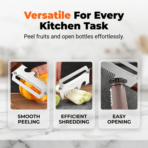 3-in-1 Scallion Shredder & Peeler Kitchen Tool - Denna