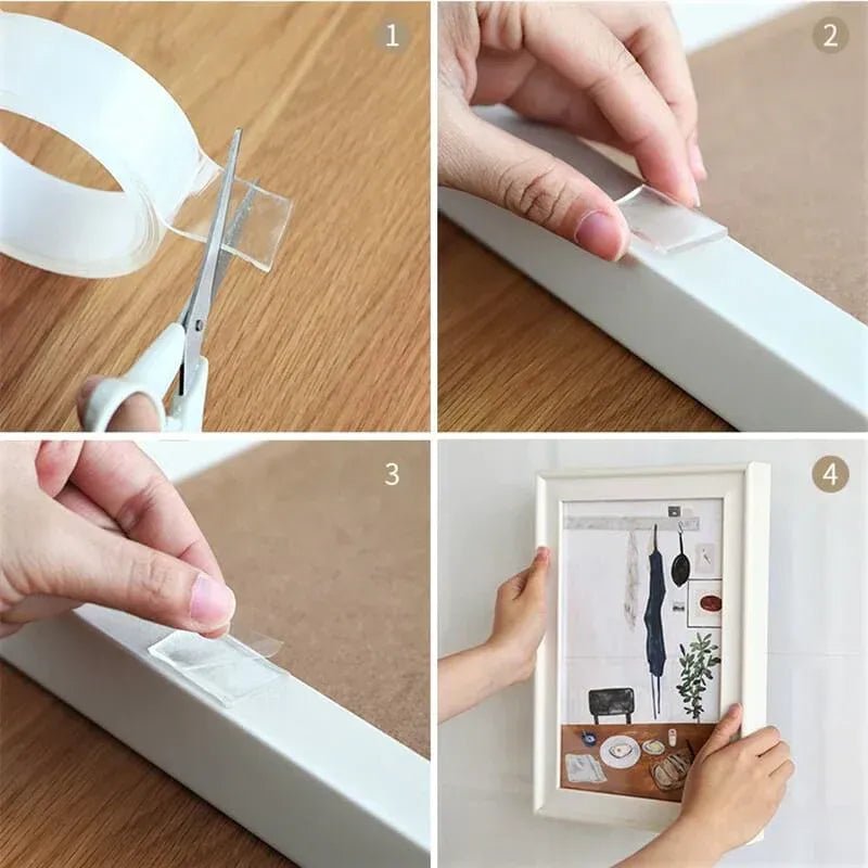 Imported Washable Reusable Nano Double Sided Transparent Tape - Denna