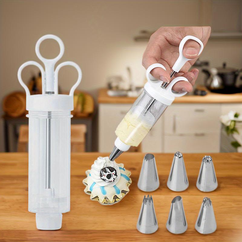 Stainless Steel Cake Decorating Gun Kit – Complete Frosting Piping Set with 18 Tips & Nozzles – Decorate Inside & Out