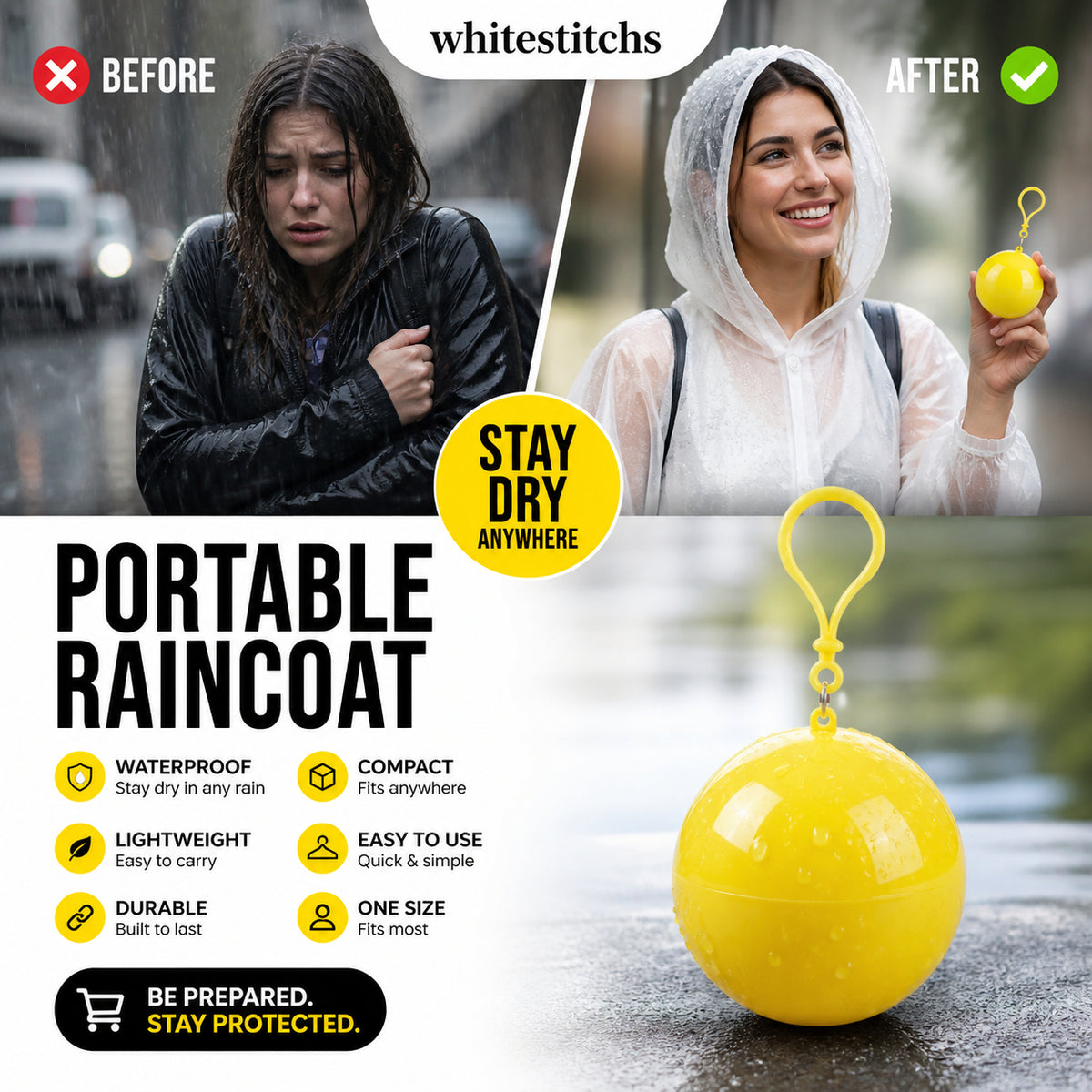 🔥Limited Time Promotion 50% OFF🔥Mini Ball Shape Disposable Raincoat