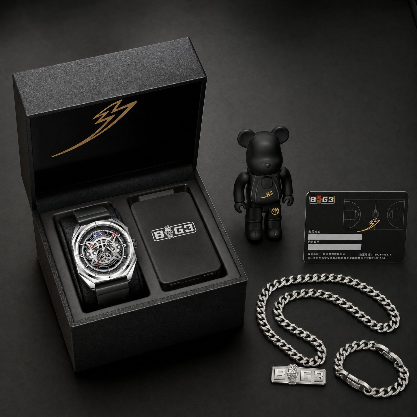 BIG3 Quartz Watch - Japanese Precision Urban Skeleton Aesthetic