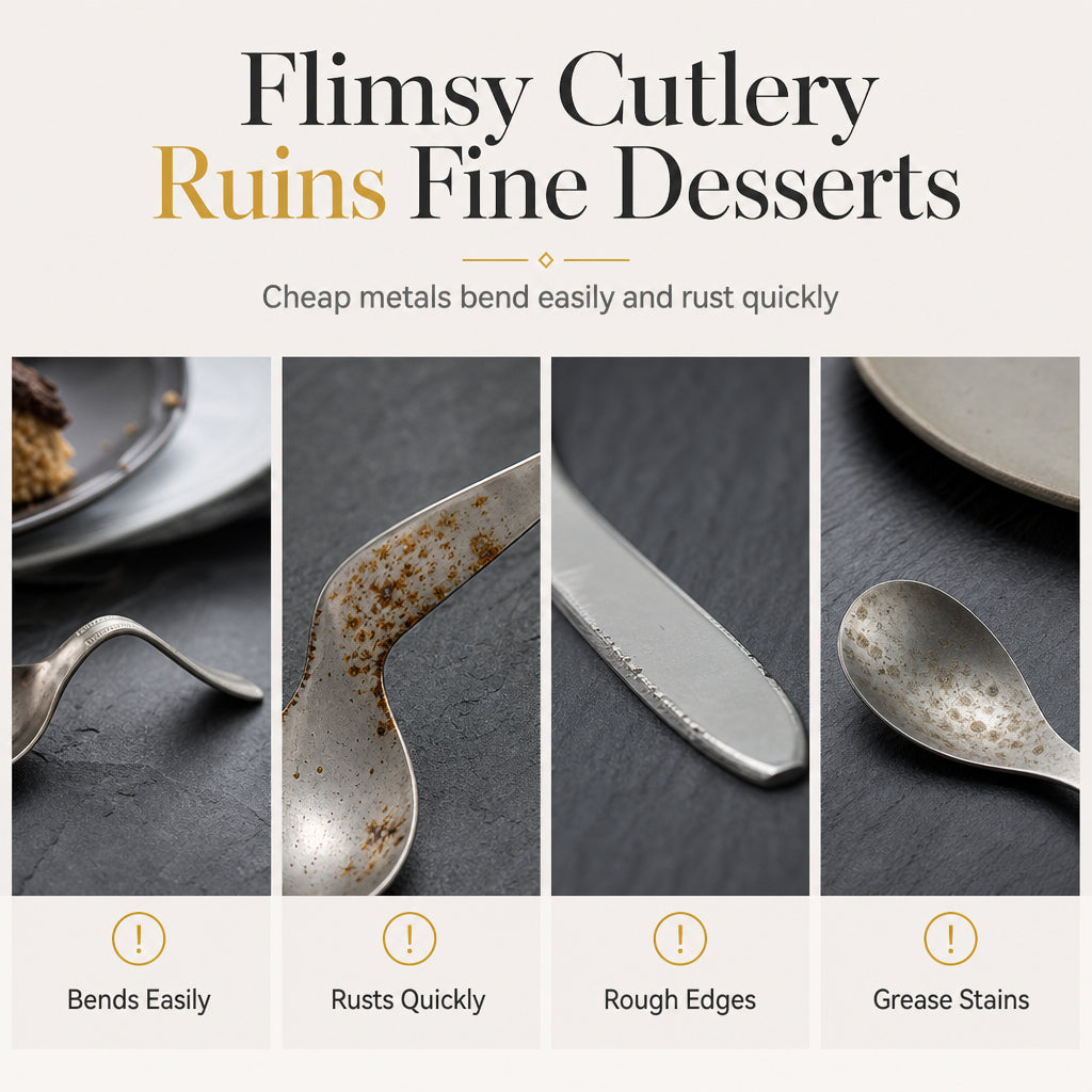 🍰Stainless Steel Hammered Dessert Spoon