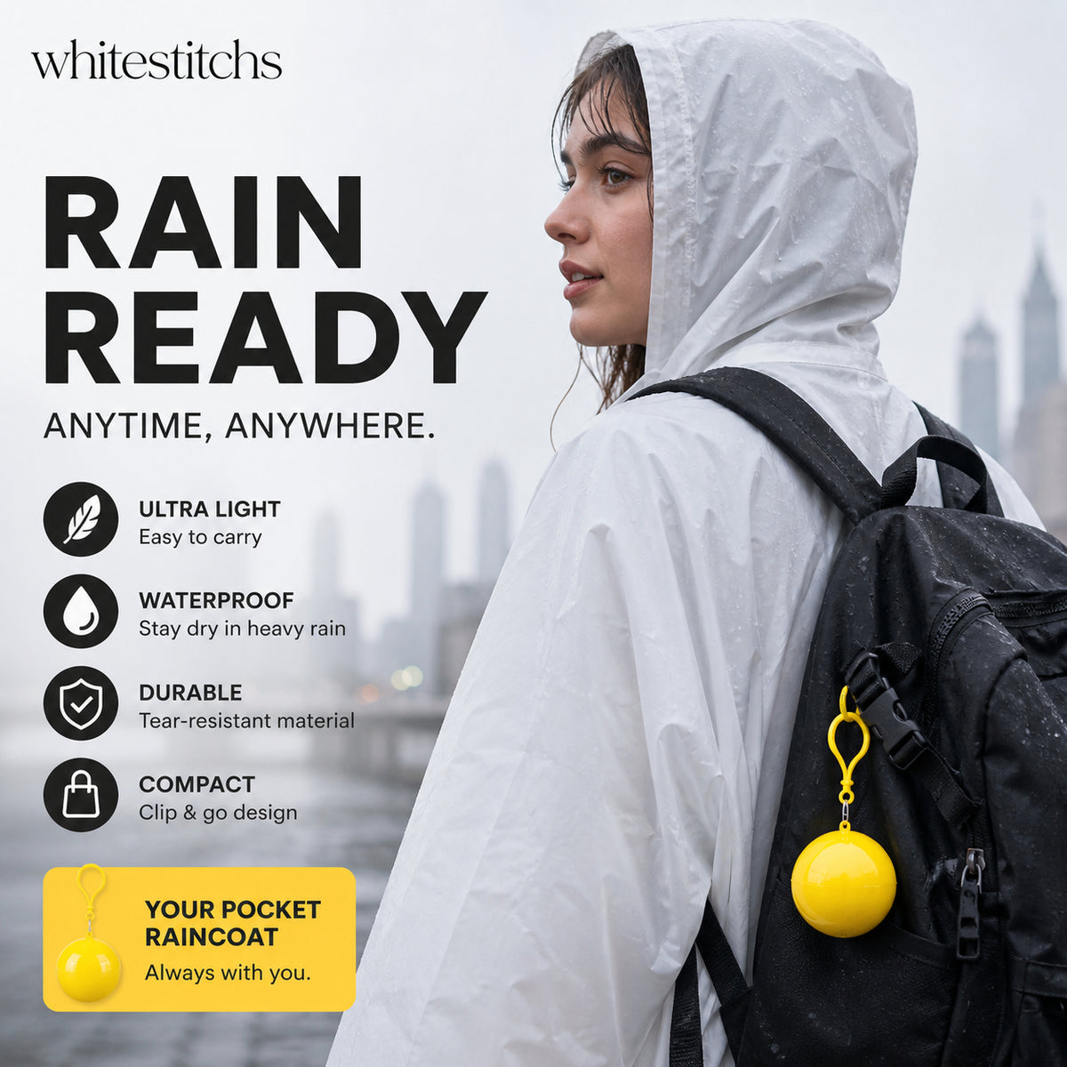 🔥Limited Time Promotion 50% OFF🔥Mini Ball Shape Disposable Raincoat