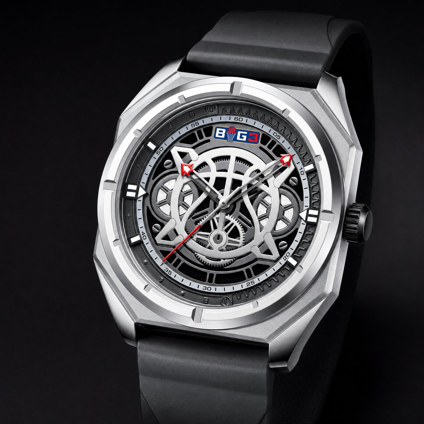 BIG3 Quartz Watch - Japanese Precision Urban Skeleton Aesthetic