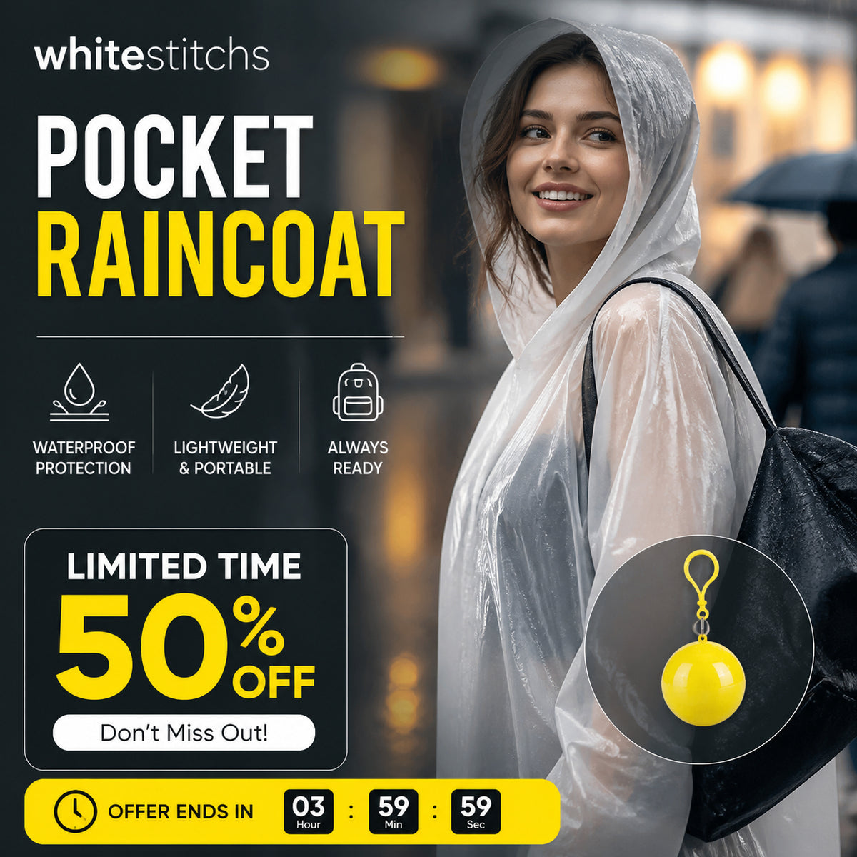 🔥Limited Time Promotion 50% OFF🔥Mini Ball Shape Disposable Raincoat