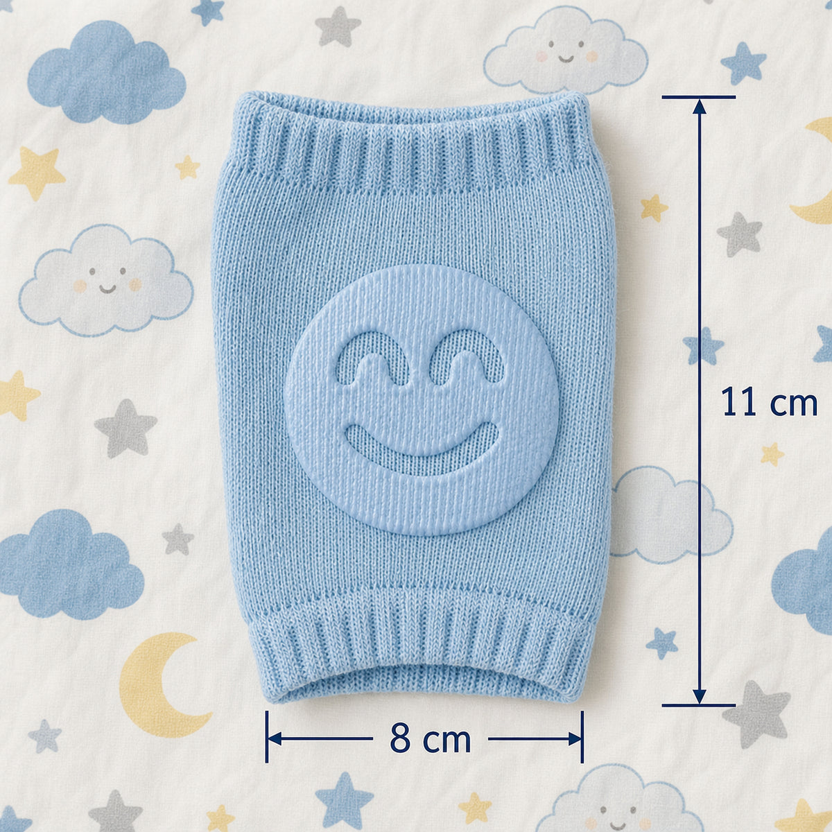 Baby Crawling Knee Pads – Non-Slip Protection with Smiley Face Design