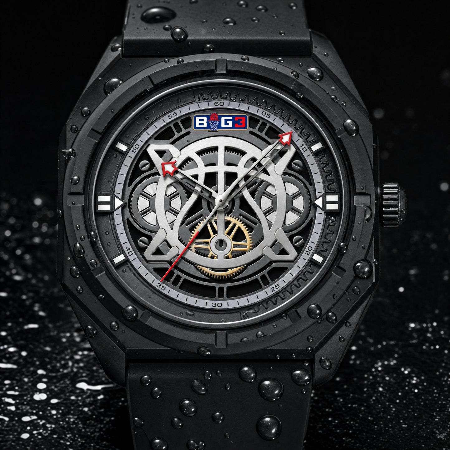 BIG3 Quartz Watch - Japanese Precision Urban Skeleton Aesthetic