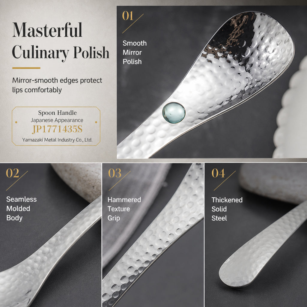 🍰Stainless Steel Hammered Dessert Spoon