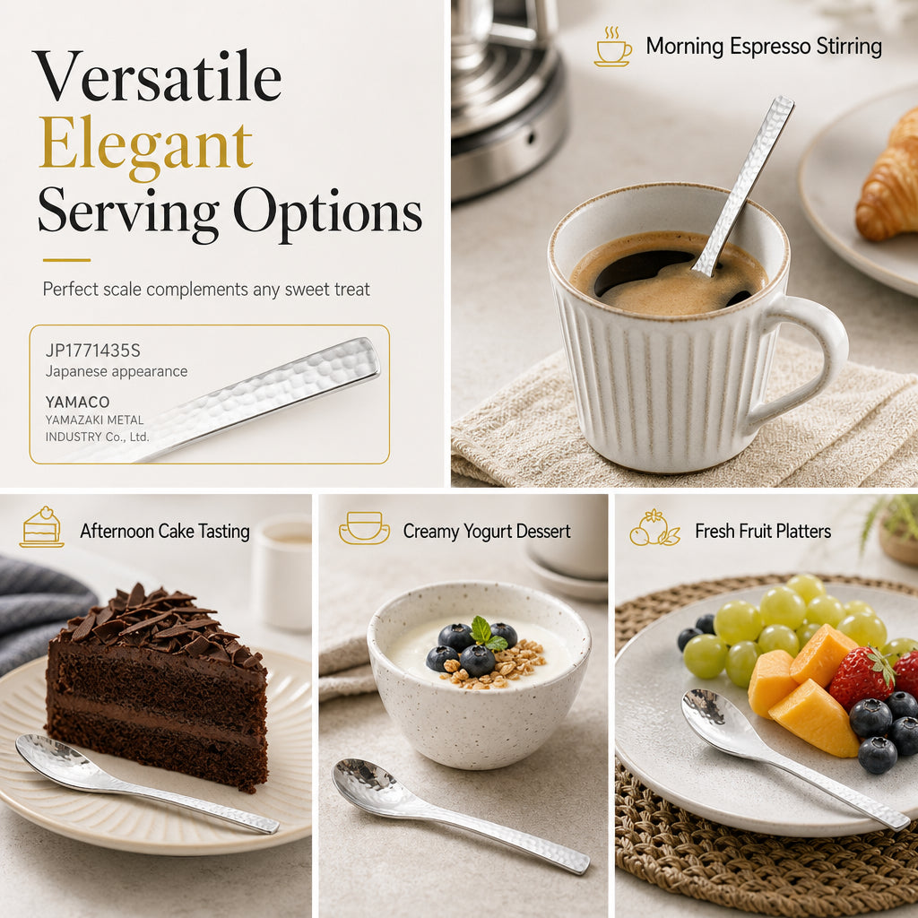 🍰Stainless Steel Hammered Dessert Spoon