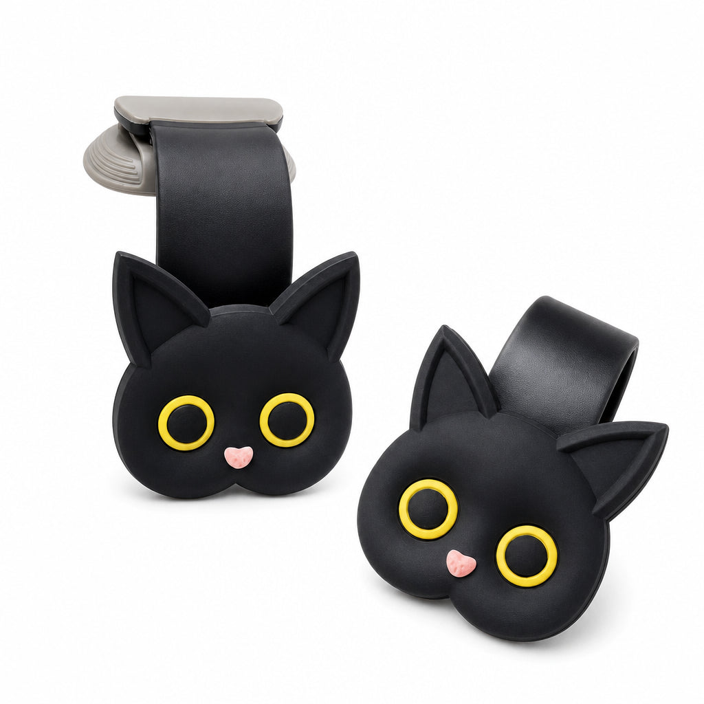 📢📢50% OFF !! ⏰Universal Cartoon Cat Car Seat Headrest Hook Backseat Organizer Hanger for Vehicle Storage