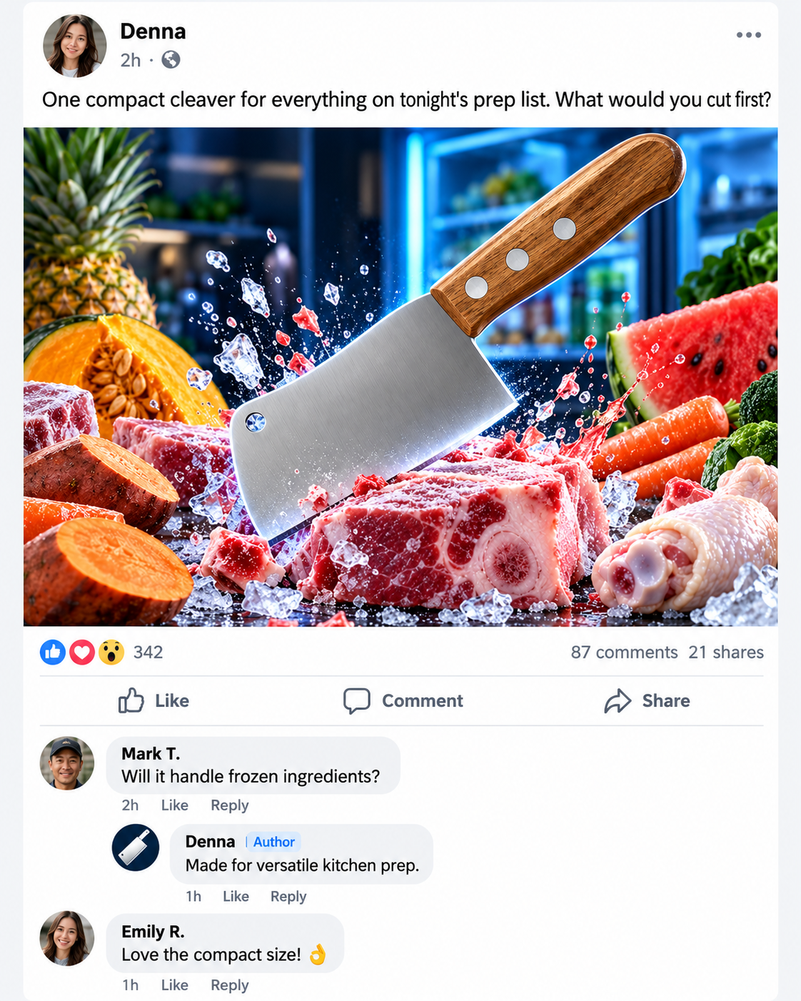 Precision Mini Kitchen Cleaver Knife