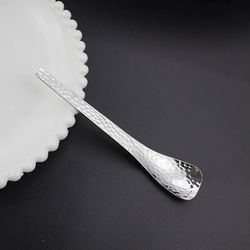 🍰Stainless Steel Hammered Dessert Spoon