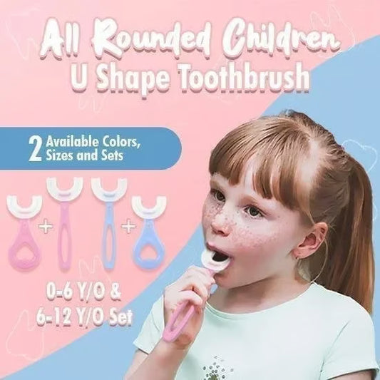 (🌈2025 Hot Sale - Special Offer Now) All Rounded Children U-Shape Toothbrush