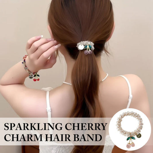 🍒Sparkling Cherry Charm Hair Band
