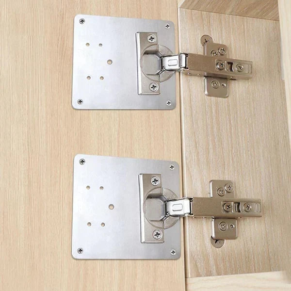 Cabinet Hinge Repair Plate with Screws