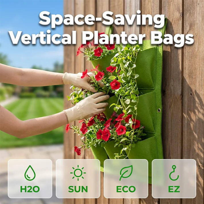 Space Saving Vertical Planter Bags - Denna