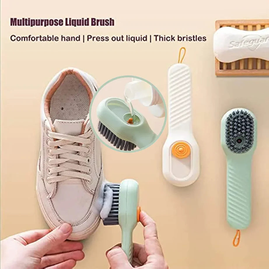 Multifunctional Easy to Use Press Liquid Brush with Soap Dispenser