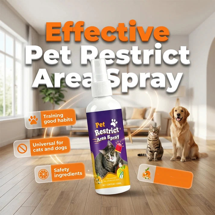 Pet Boundary Spray – Citrus formula, safe around kids. Reusable, effective. Teach boundaries without stress