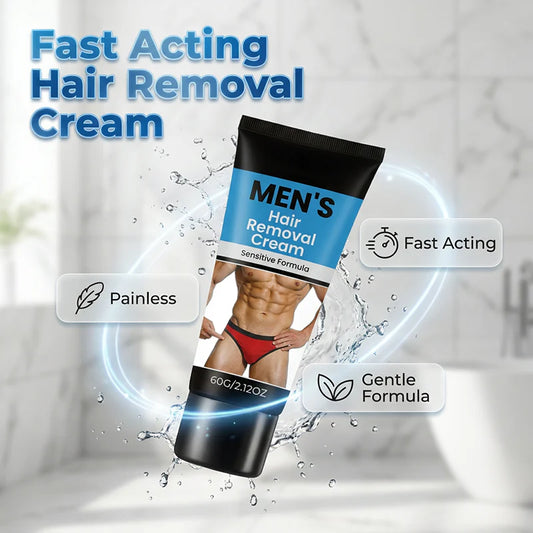 🎁2026 New Arrivals 50% OFF💥💨 Men's Gentle Hair Removal Cream – No Razor, No Pain, No Irritation | Smooth in 5 Mins ⏱️✨