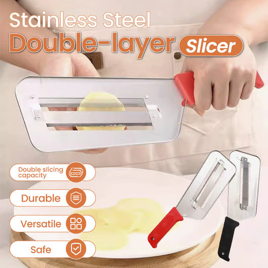 💥Stainless Steel Double-layer Slicer - Best Kitchen Gift