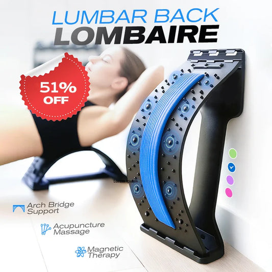 Magnetic Therapy Acupuncture Massage Lumbar Back Stretcher